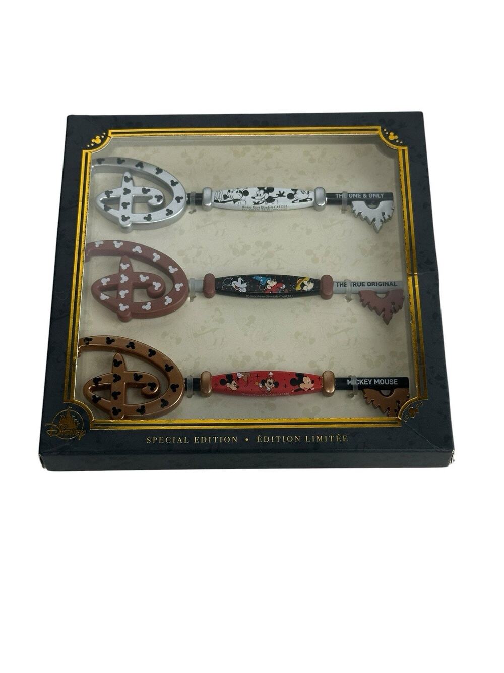 Disney Store Mickey Mouse Through the Years Collectible Key Set Special Edition